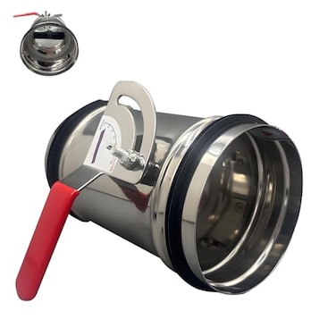 DOMELIFE HVAC Duct Manual Volume Backdraft Damper Airflow Ducting Branch Vent Damper with Sealed Rubber Gasket Air Control Valve Adjustment Handle Stainless Steel for HVAC Vent Systems 4in