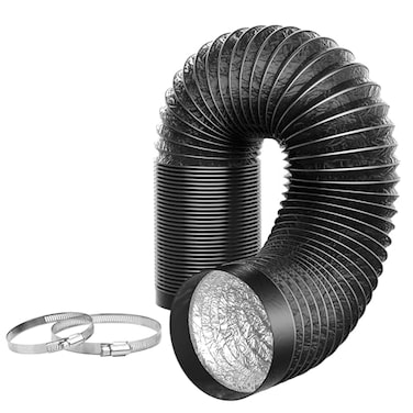 PIIYOOSNN Dryer Vent Hose 4inch 10FT Flexible Aluminum Pipe with Two Clamps and One Tape Suitable for Kitchen Bathroom Drying Room HVAC Ducting 4 in x 10 FT