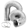 YIJUHOU 4Inch Dryer Vent Hose 10FT Flexible Aluminum Duct with 2 Clamps HeavyDuty Four Layer Protection for HVAC Ventilation and Exhaust