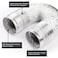 YIJUHOU 4Inch Dryer Vent Hose 10FT Flexible Aluminum Duct with 2 Clamps HeavyDuty Four Layer Protection for HVAC Ventilation and Exhaust