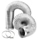 YIJUHOU 4Inch Dryer Vent Hose 10FT Flexible Aluminum Duct with 2 Clamps HeavyDuty Four Layer Protection for HVAC Ventilation and Exhaust