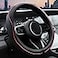 Ouzorp Car Steering Wheel Cover Microfiber Leather Steering Wheel Covers with AntiSlip Lining Universal 14515 inchs Black with Red line