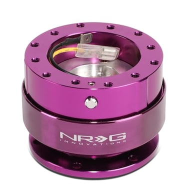 NRG Innovations NRGSRK200PPPP Gen 20 Steering Wheel Quick Release Adapter 6HOLE with Mounting Bolts Purple BodyPurple Ring 6Hole Design