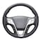 Eiseng DIY Stitching Car Steering Wheel Cover for Hyundai Santa Fe 4dr SUV 2013 2014 2015 2016 2017 2018 Interior Accessories Black Genuine Leather 15 inches Antislip
