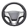Eiseng DIY Stitching Car Steering Wheel Cover for Hyundai Santa Fe 4dr SUV 2013 2014 2015 2016 2017 2018 Interior Accessories Black Genuine Leather 15 inches Antislip