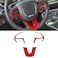 Voodonala for Challenger Steering Wheel Decoration Trim for 20152023 Dodge Challenger Charger for Durango 2014 for Jeep Grand Cherokee SRT8 2014 Red 3pcs