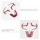 Voodonala for Challenger Steering Wheel Decoration Trim for 20152023 Dodge Challenger Charger for Durango 2014 for Jeep Grand Cherokee SRT8 2014 Red 3pcs