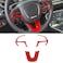 Voodonala for Challenger Steering Wheel Decoration Trim for 20152023 Dodge Challenger Charger for Durango 2014 for Jeep Grand Cherokee SRT8 2014 Red 3pcs