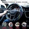 Limsas Boho Steering Wheel Cover Elastic Microfiber for Women Universal Fit 15 inch Car SUV Hippie Style Protector Cover AntiSlip Breathable Absorbing Sweat 02