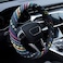 Limsas Boho Steering Wheel Cover Elastic Microfiber for Women Universal Fit 15 inch Car SUV Hippie Style Protector Cover AntiSlip Breathable Absorbing Sweat 02