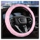 BubabyZZ Cute Sparkly Pink Car Steering Wheel Cover Soft Breathable AntiSlip PU Leather Steering Wheels Covers with Diamond Bling RhinestoneUniversal Protector Cars Accessories