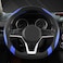 West Llama Flat Bottom Car Steering Wheel Cover for NissanD Shaped Steering Wheel Cover for RogueAltimaKicks BlackBlueStandard Size
