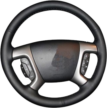 JI Loncky Leather Steering Wheel Cover for Chevrolet 20082013 Silverado 1500 Silverado 2500 350020072014 Tahoe20072014 Suburban 150020072013 Avalanche 150020092015 TraverseExpress