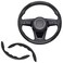 Lunwag 2pcs Universal Fit Carbon Fiber Steering Wheel Cover AntiSkid Steering Wheel CoverSegmented Steering Wheel ProtectorCar Interior Accessories Black