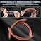 Amiss 3pcs Carbon Fiber AntiSkid Steering Wheel Cover Waterproof Segmented Butterfly Design Universal 99 Vehicle Wheel Cover Protector Car Interior Accessories Champagne3pcs