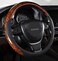 KAFEEK Wood Grain Steering Wheel Cover Microfiber Leather Universal 14 1215 inch Car Steering Wheel Cover Men Women Comfortable AntiSlip Odorless Brown