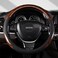 KAFEEK Wood Grain Steering Wheel Cover Microfiber Leather Universal 14 1215 inch Car Steering Wheel Cover Men Women Comfortable AntiSlip Odorless Brown