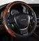 KAFEEK Wood Grain Steering Wheel Cover Microfiber Leather Universal 14 1215 inch Car Steering Wheel Cover Men Women Comfortable AntiSlip Odorless Brown