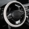 Alpmosn Elastic Stretch Steering Wheel Cover Breathable Microfiber Ice Silk AntiSlip Odorless Easy Carry Universal Interior Accessories Steering Wheel Cover for Women Men Grey