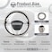 Alpmosn Elastic Stretch Steering Wheel Cover Breathable Microfiber Ice Silk AntiSlip Odorless Easy Carry Universal Interior Accessories Steering Wheel Cover for Women Men Grey