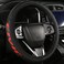 HUIANTS Leather Steering Wheel Cover Compatible with Civic Universal SizeRed