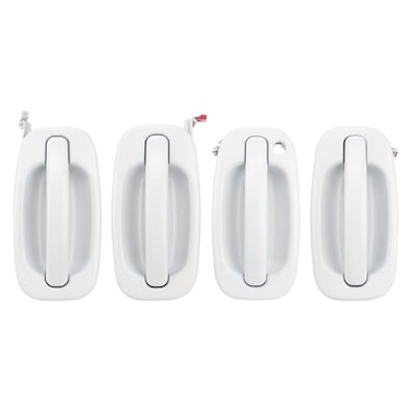 AUTOKAY Door Handles Exterior Front Rear Left Right Side for Silverado 19992007 Olympic White Painted Door Handle Set 19356470 19356469 19356467