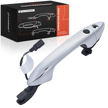 A-Premium APremium Front Left Driver Side Exterior Door Handle with Keyhole Compatible with Honda Accord 20132017 Pilot 20152021 with Smart Key Entry Chrome Replace 72184T2AG21