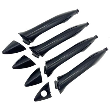 Cheriezing Black Exterior Door Handle Compatible with 20112016 Elantra Front Rear Left Right Side Replace 826513X000 Set of 4