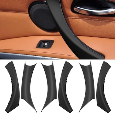 Jaronx Compatible with BMW 3 Series E90E91 Door Handle Covers 6PCS Door Pull Handle Cover for BMW 325i 328i 335i 330i 20062011 Left and Right Passenger Side Black