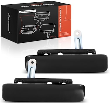 A-Premium APremium Outside Exterior Door Handles Compatible with Ford E150 E150 E250 E250 E150 Club Wagon E250 Econoline E350 Super Duty Smooth Black 2PC Set Front Driver and Passenger Side