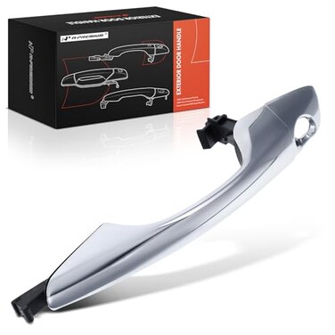 A-Premium APremium Front Left Driver Side Exterior Door Handle with Keyhole Compatible with Hyundai Santa Fe Santa Fe Sport 20132018 Without Smart Key Entry Chrome Finish