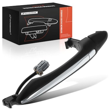 A-Premium APremium Front Right or Rear Exterior Door Handle Compatible with Kia Forte Koup 20142017 Coupe Forte 20142018 Sedan Forte5 20142018 Hatchback Black Housing with Chrome Lever
