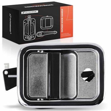 A-Premium APremium Front Right Passenger Side Exterior Door Handle with Keyhole Compatible with Freightliner Argosy 20052014 Century Class 20052011 Columbia 20032011 Coronado 20052012 Chrome