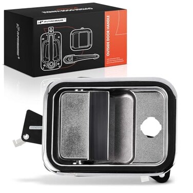 A-Premium APremium Front Left Driver Side Exterior Door Handle with Keyhole Compatible with Freightliner Argosy 20052014 Century Class 20052011 Columbia 20032011 Coronado 20052012 Chrome
