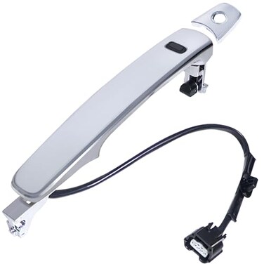 TAYATUO Front Left Driver Side Exterior Chrome Door Handle Compatible with Nissan Rogue 20102013with Sensor Smart Keyless Entry SystemReplaces OE 80640CZ31B 80645CA000