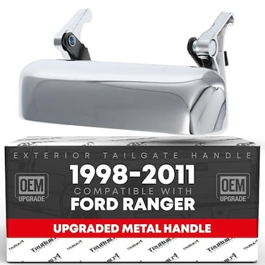 T1A Tailgate Handle Latch Replacement Upgraded Metal Compatible with 19982011 Ford Ranger Exterior Tailgate Assembly All Chrome OEM 1L5Z9943400AAAMT 77872