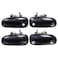 Lcyolada Set of 4 Exterior Door Handles for Honda Civic 19962000 Replace 72180S00004 72140S04003 Smooth Black