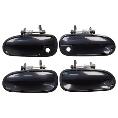 Lcyolada Set of 4 Exterior Door Handles for Honda Civic 19962000 Replace 72180S00004 72140S04003 Smooth Black