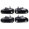 Lcyolada Set of 4 Exterior Door Handles for Honda Civic 19962000 Replace 72180S00004 72140S04003 Smooth Black