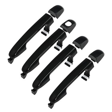 JDMON Black Exterior Door Handles Replacement for Hyundai Elantra 20062012 Front Rear Left Driver Right Passenger Side Outside Outer Handle Set Replacement for 826512H000 826522H000 826522H020