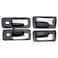NewYall Pack of 4 Front Rear Left Driver and Right Passenger Side Black Bezel with Chrome Lever Interior Door Handle for Honda Accord 19901993