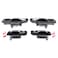 NewYall Pack of 4 Front Rear Left Driver and Right Passenger Side Black Bezel with Chrome Lever Interior Door Handle for Honda Accord 19901993