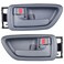 Lcyolada 2Pcs Interior Door Handles Driver Passenger Side for 20012007 Toyota Sequoia 20002004 Avalon 20042006 Tundra Crew Cab ONLY Four FullSized Doors Gray