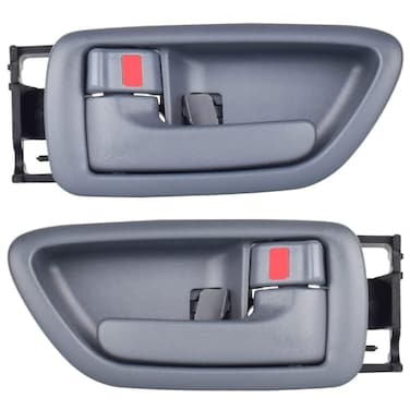 Lcyolada 2Pcs Interior Door Handles Driver Passenger Side for 20012007 Toyota Sequoia 20002004 Avalon 20042006 Tundra Crew Cab ONLY Four FullSized Doors Gray