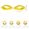 Voodonala for Dodge Challenger 20152023 Car Door Inner Door Handle Cover Trim Accessories for Dodge Challenger 20152023 Yellow2pcsSet