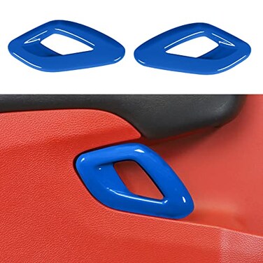 Voodonala for Dodge Challenger 20152023 Car Door Inner Door Handle Cover Trim Accessories for Dodge Challenger 20152023Blue2pcsSet