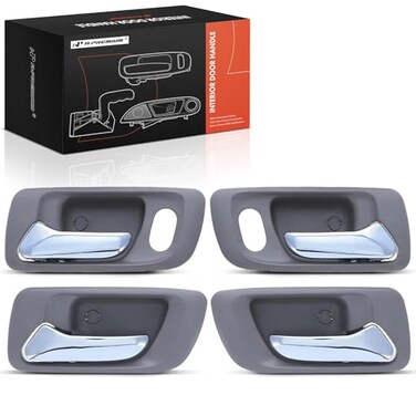A-Premium APremium Inside Interior Door Handles Compatible with Honda Accord 1998 1999 2000 2001 2002 Sedan Chrome Gray 4PC Set Front Rear Driver and Passenger Side