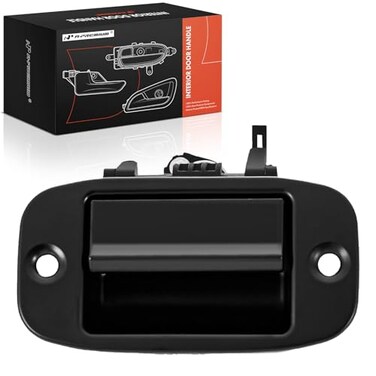 A-Premium APremium Rear Left Driver Side Interior Door Handle Compatible with Dodge Ram 1500 19982001 Ram 2500 19982002 Ram 3500 19992002 4Door Only Smooth Black Replace 55275109