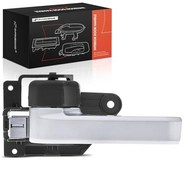 A-Premium APremium Front or Rear Driver Side Interior Door Handle Compatible with Toyota Tundra 20072021 Sequoia 20082018 Painted Silver Lever and Black Knob Replace 692060C070 692060C060