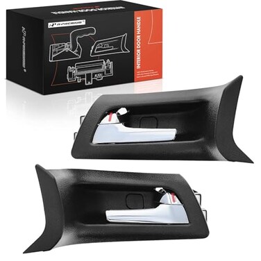 A-Premium APremium Inside Interior Door Handles Compatible with Pontiac G8 20082009 Black Housing with Chrome Lever 2PC Set Front Driver and Passenger Side